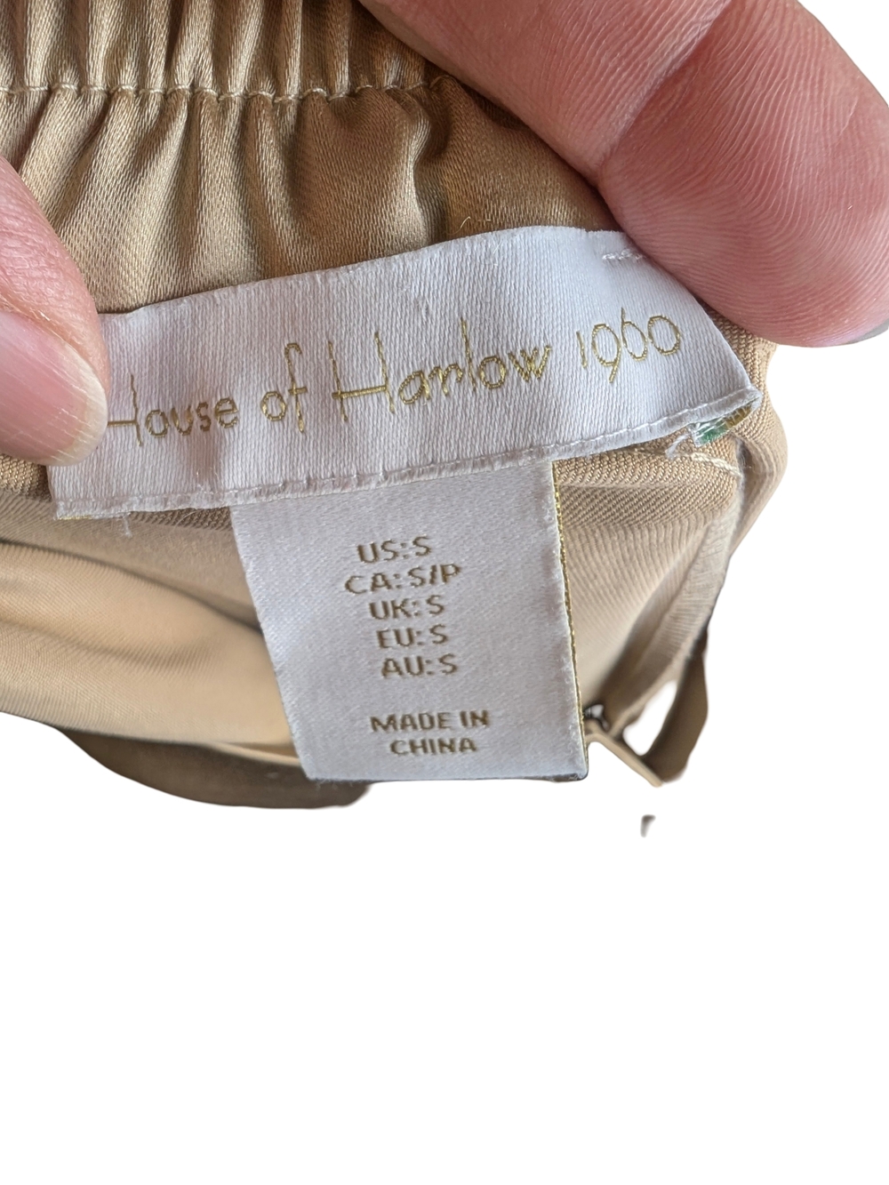 House of Harlow 1960 Champagne Satin Wide Leg Palazzo Pants Size Small - Picture 12 of 13